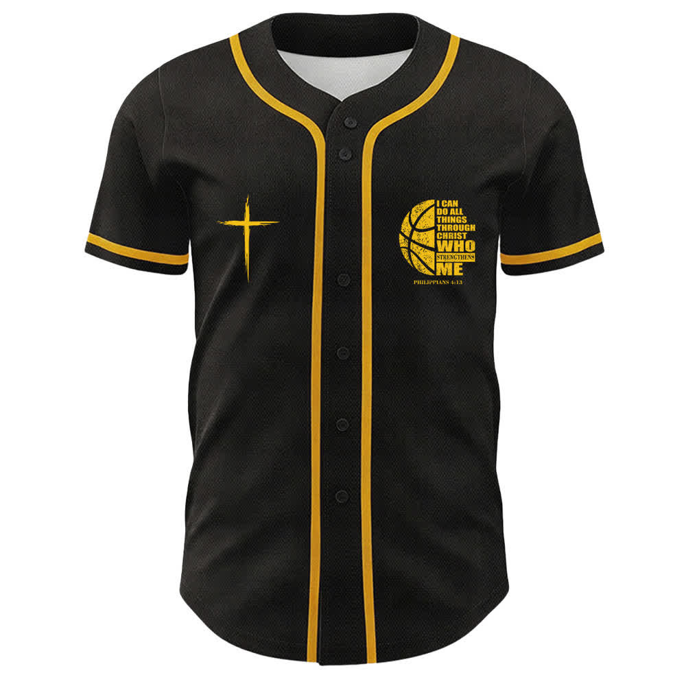 Christianartworkshop Basket Maglia da baseball unisex "Posso fare ogni cosa in Cristo" - image 11