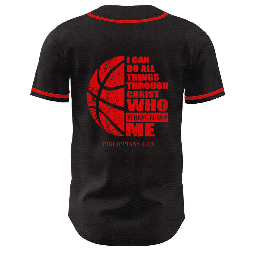 Christianartworkshop Basket Maglia da baseball unisex "Posso fare ogni cosa in Cristo" - image 13