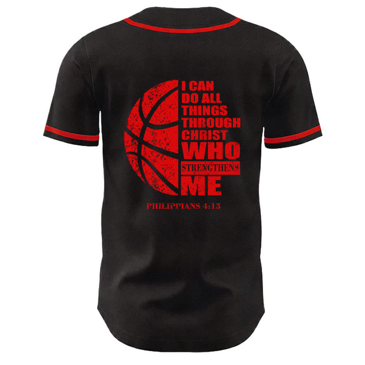 Christianartworkshop Basket Maglia da baseball unisex "Posso fare ogni cosa in Cristo" - image 13