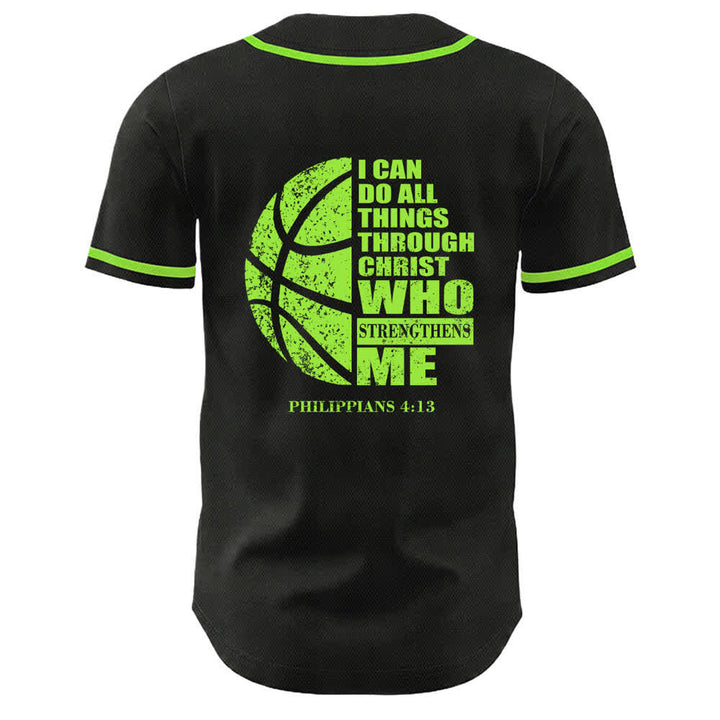 Christianartworkshop Basket Maglia da baseball unisex "Posso fare ogni cosa in Cristo" - image 19