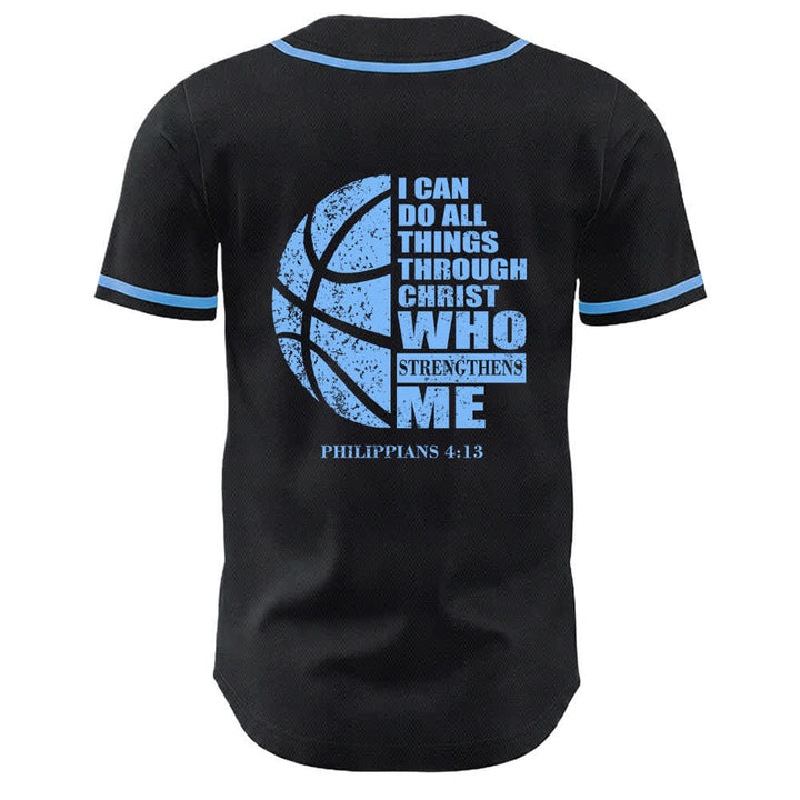 Christianartworkshop Basket Maglia da baseball unisex "Posso fare ogni cosa in Cristo" - image 7