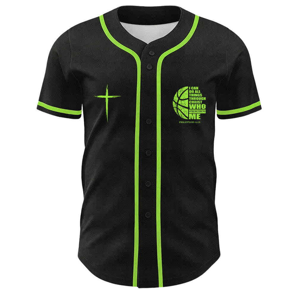 Christianartworkshop Basket Maglia da baseball unisex "Posso fare ogni cosa in Cristo" - image 20