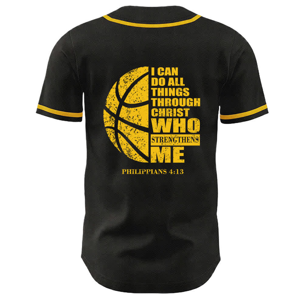 Christianartworkshop Basket Maglia da baseball unisex "Posso fare ogni cosa in Cristo" - image 10