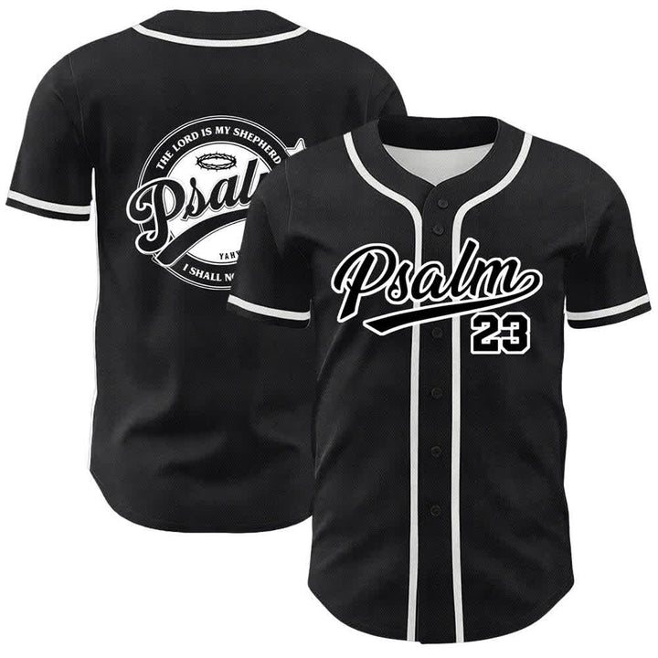 Christianartworkshop Salmo 23 Il Signore è il mio pastore Maglia da baseball unisex - Bianco - 5XL - image 9
