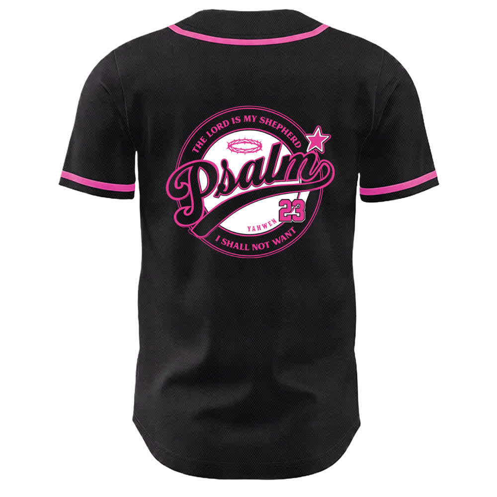 Christianartworkshop Salmo 23 Il Signore è il mio pastore Maglia da baseball unisex - image 1