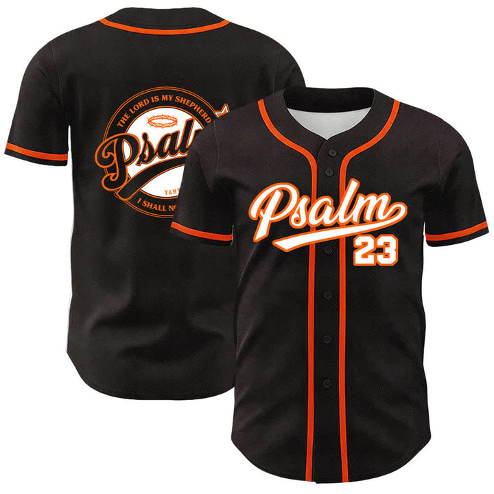 Christianartworkshop Salmo 23 Il Signore è il mio pastore Maglia da baseball unisex - Arancia - 5XL - image 15