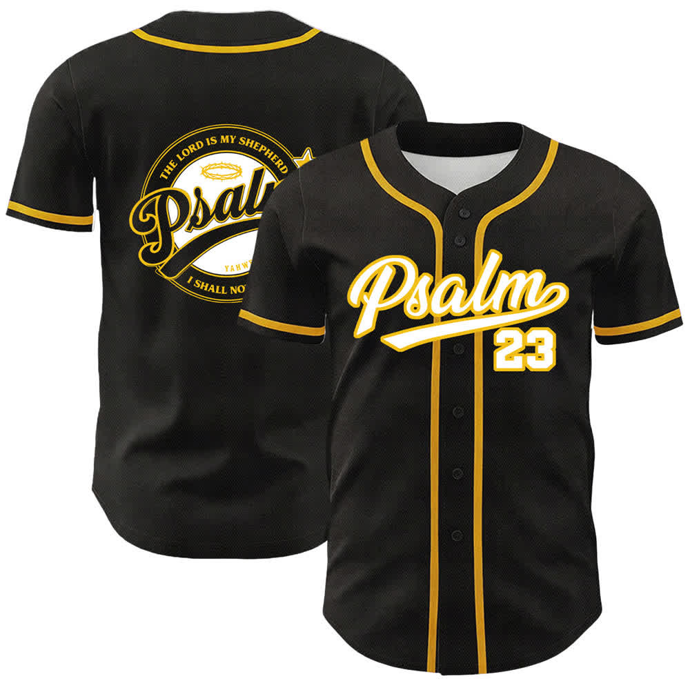 Christianartworkshop Salmo 23 Il Signore è il mio pastore Maglia da baseball unisex - Giallo - 5XL - image 6