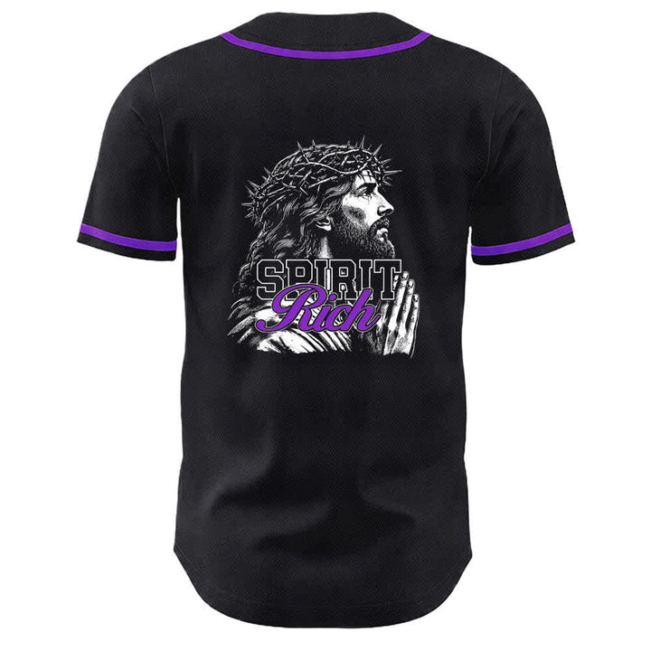 Christianartworkshop Gesù Spirito Ricco Corona di Spine Ritratto Maglia da baseball unisex - image 19