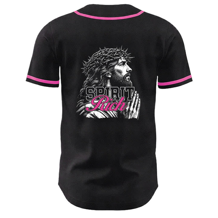 Christianartworkshop Gesù Spirito Ricco Corona di Spine Ritratto Maglia da baseball unisex - image 22