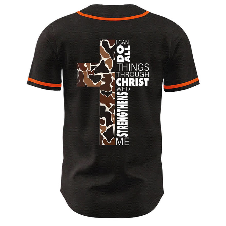 Christianartworkshop Maglia da baseball unisex con stampa leopardata e croce "Posso fare ogni cosa in Cristo" - image 10