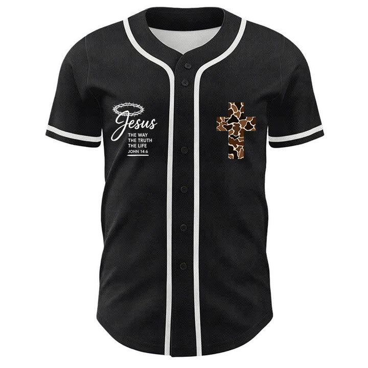 Christianartworkshop Maglia da baseball unisex con stampa leopardata e croce "Posso fare ogni cosa in Cristo" - image 5