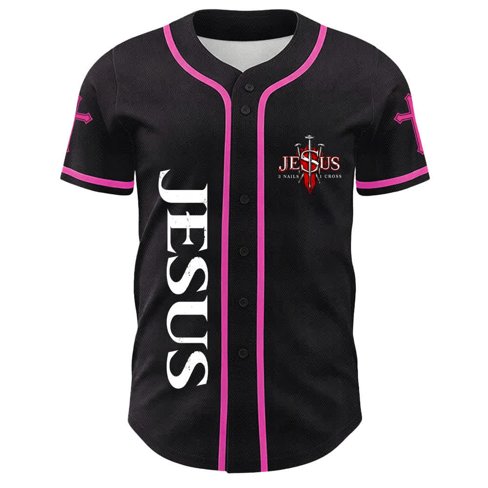 Christianartworkshop Gesù è Re Giovanni 14:6 3 Chiodi 1 Croce Maglia da baseball unisex - image 23