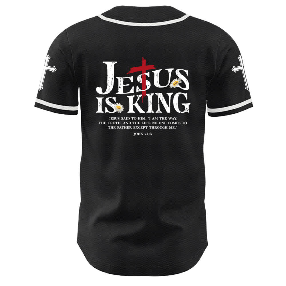 Christianartworkshop Gesù è Re Giovanni 14:6 3 Chiodi 1 Croce Maglia da baseball unisex - image 7