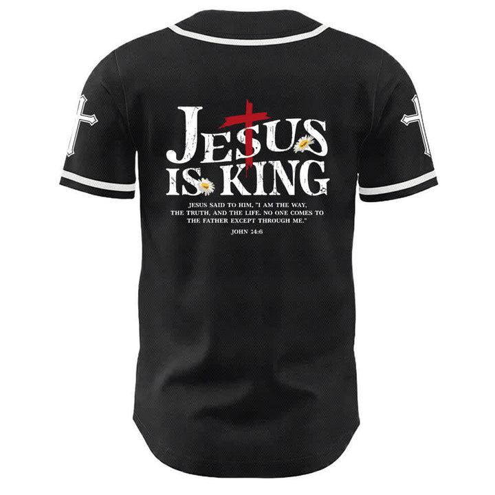 Christianartworkshop Gesù è Re Giovanni 14:6 3 Chiodi 1 Croce Maglia da baseball unisex - image 7