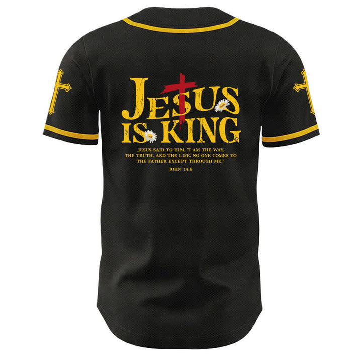 Christianartworkshop Gesù è Re Giovanni 14:6 3 Chiodi 1 Croce Maglia da baseball unisex - image 4