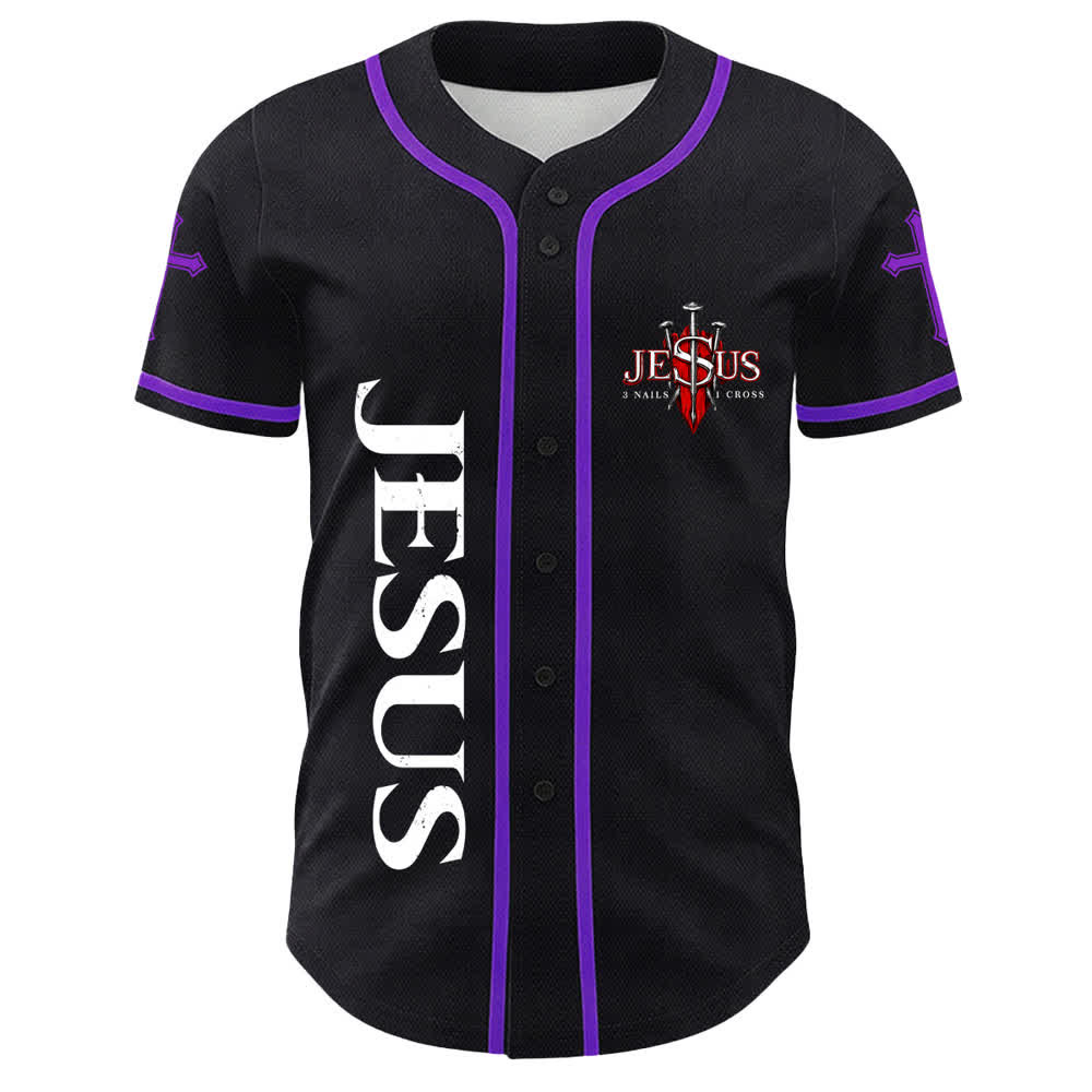 Christianartworkshop Gesù è Re Giovanni 14:6 3 Chiodi 1 Croce Maglia da baseball unisex - image 20