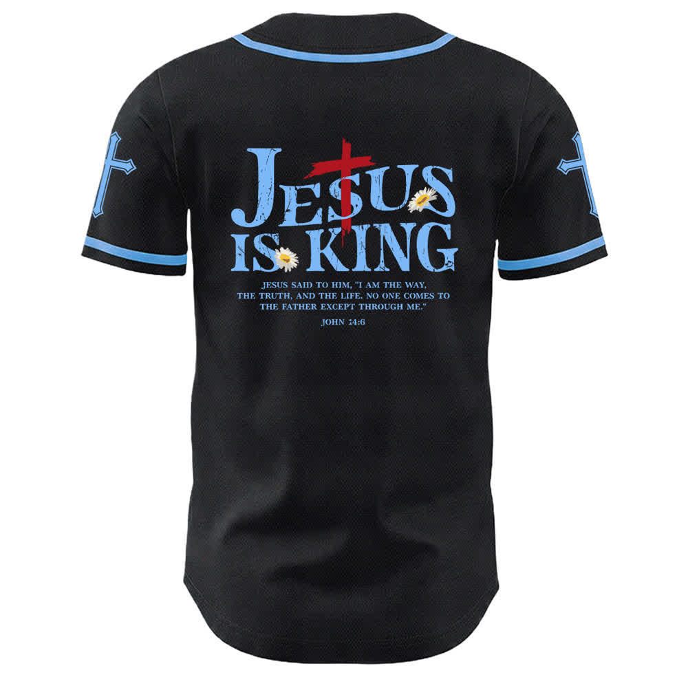Christianartworkshop Gesù è Re Giovanni 14:6 3 Chiodi 1 Croce Maglia da baseball unisex - image 13