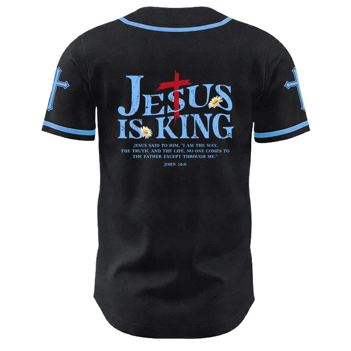 Christianartworkshop Gesù è Re Giovanni 14:6 3 Chiodi 1 Croce Maglia da baseball unisex - image 13