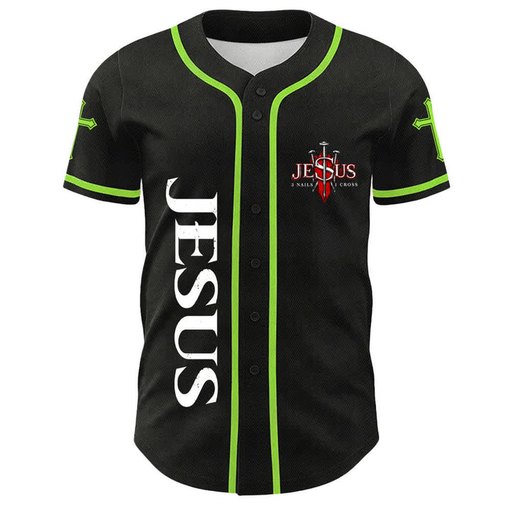 Christianartworkshop Gesù è Re Giovanni 14:6 3 Chiodi 1 Croce Maglia da baseball unisex - image 17