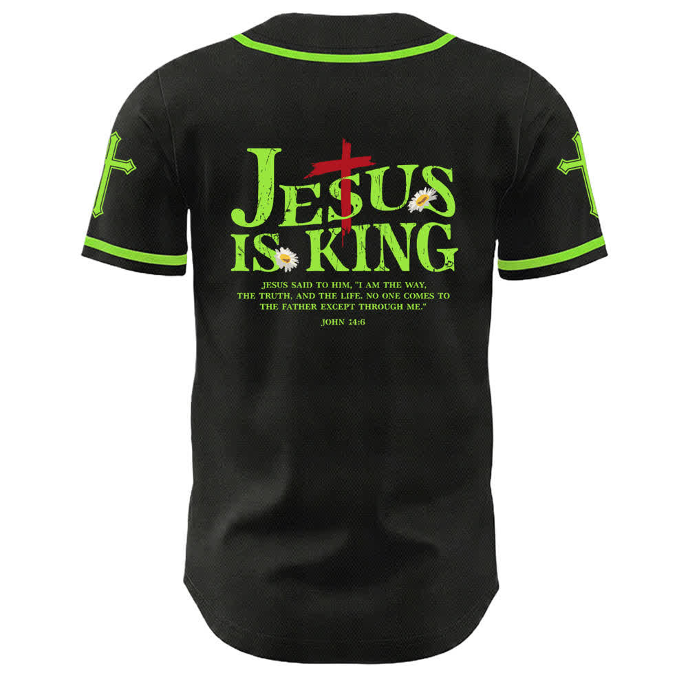 Christianartworkshop Gesù è Re Giovanni 14:6 3 Chiodi 1 Croce Maglia da baseball unisex - image 16