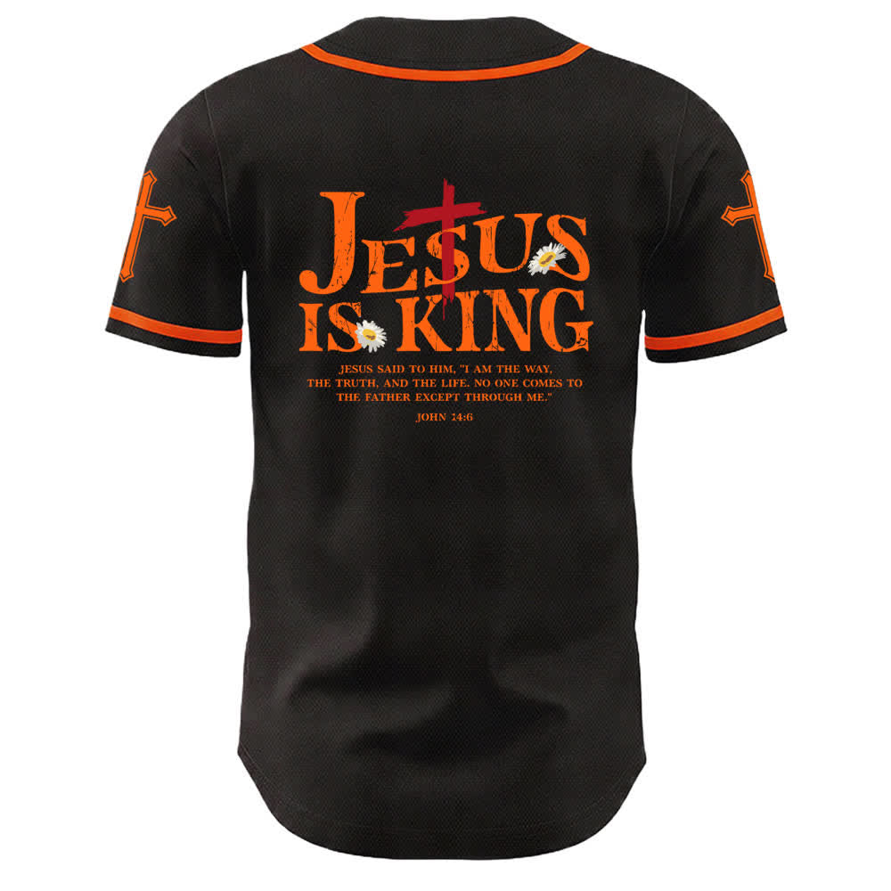 Christianartworkshop Gesù è Re Giovanni 14:6 3 Chiodi 1 Croce Maglia da baseball unisex - image 10