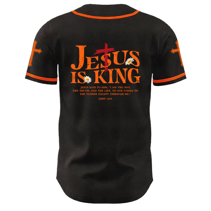 Christianartworkshop Gesù è Re Giovanni 14:6 3 Chiodi 1 Croce Maglia da baseball unisex - image 10