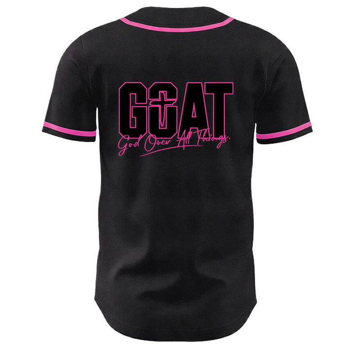 Christianartworkshop GOAT Dio sopra ogni cosa Semplice croce Maglia da baseball unisex - image 22