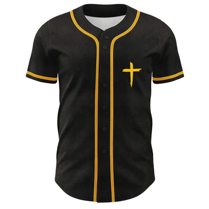 Christianartworkshop GOAT Dio sopra ogni cosa Semplice croce Maglia da baseball unisex - image 2