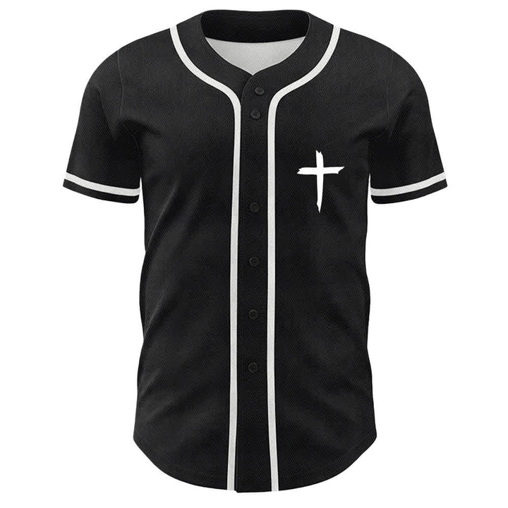 Christianartworkshop GOAT Dio sopra ogni cosa Semplice croce Maglia da baseball unisex - image 5