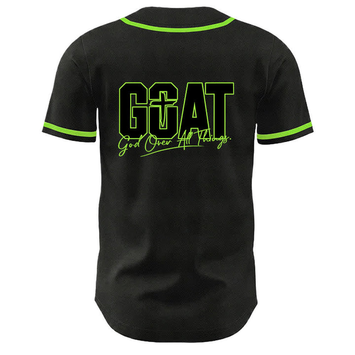 Christianartworkshop GOAT Dio sopra ogni cosa Semplice croce Maglia da baseball unisex - image 16