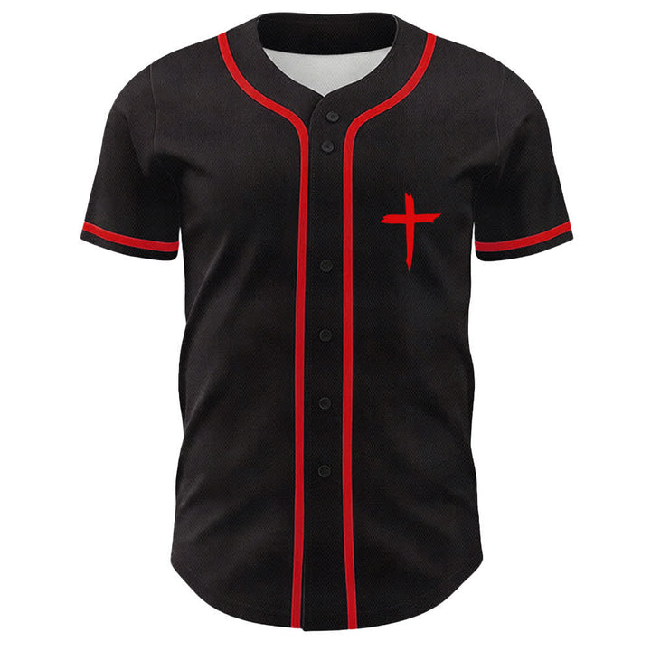 Christianartworkshop GOAT Dio sopra ogni cosa Semplice croce Maglia da baseball unisex - image 8
