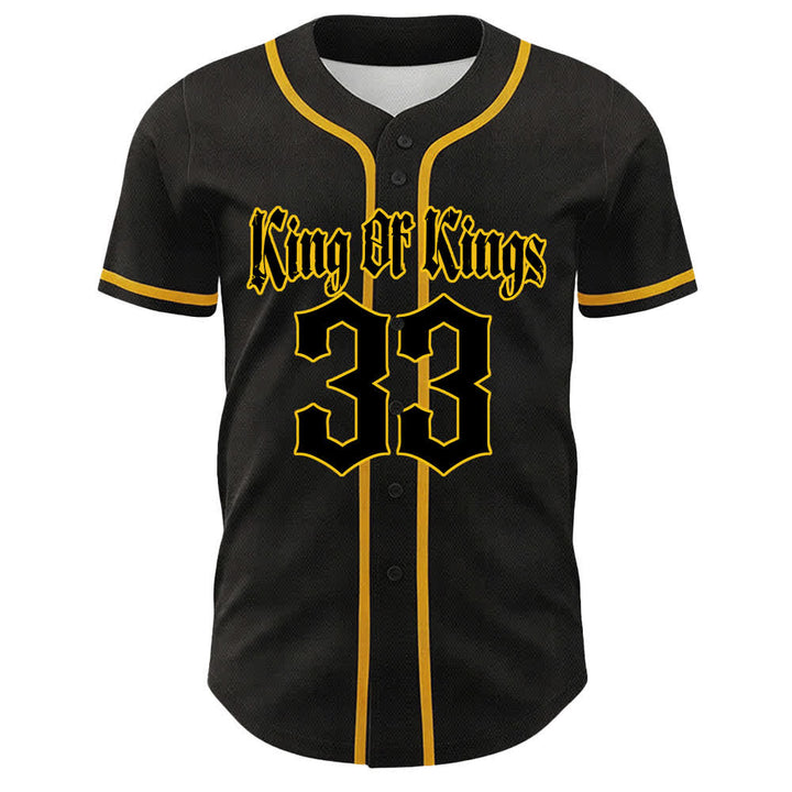 Christianartworkshop King Of Kings Number 33 Jesus Portrying Cross Maglia da baseball unisex - image 1