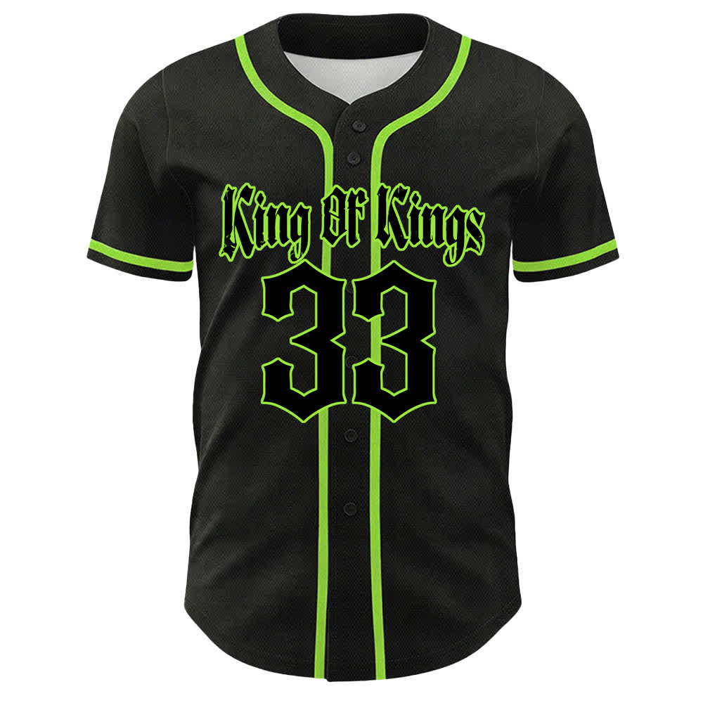 Christianartworkshop King Of Kings Number 33 Jesus Portrying Cross Maglia da baseball unisex - image 16