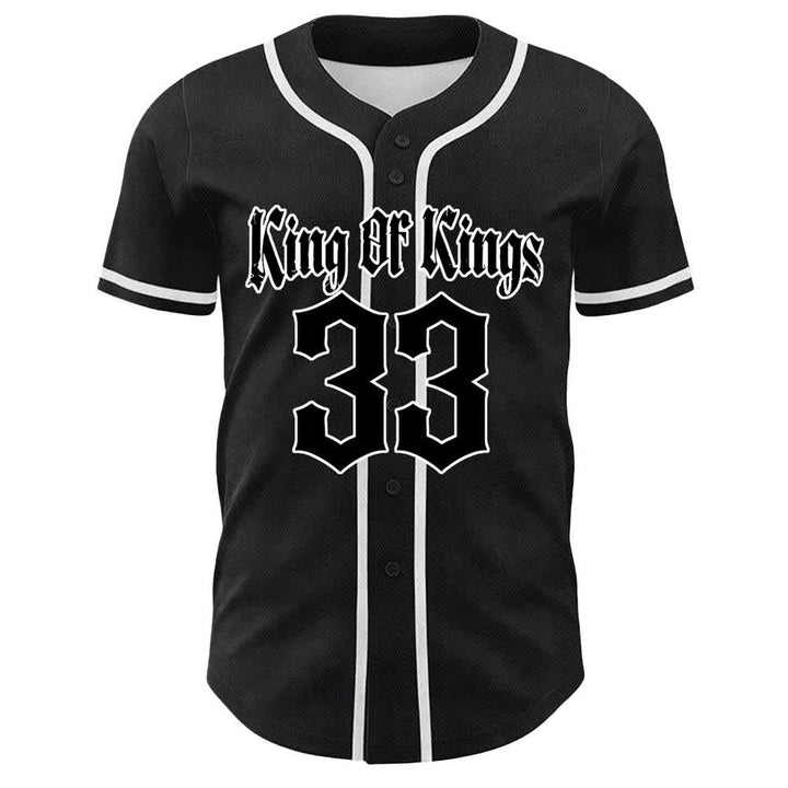 Christianartworkshop King Of Kings Number 33 Jesus Portrying Cross Maglia da baseball unisex - image 4