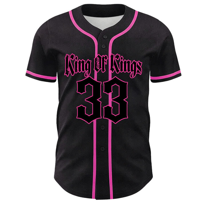 Christianartworkshop King Of Kings Number 33 Jesus Portrying Cross Maglia da baseball unisex - Rosa - 5XL - image 21