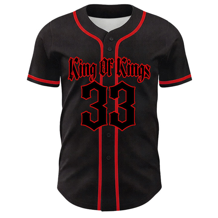 Christianartworkshop King Of Kings Number 33 Jesus Portrying Cross Maglia da baseball unisex - image 7