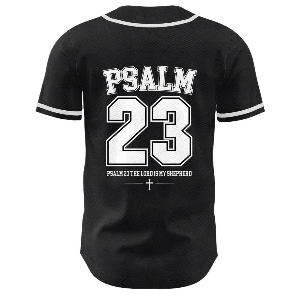 Christianartworkshop Gesù Salmo 23 Il Signore è il mio pastore Maglia da baseball unisex - image 7
