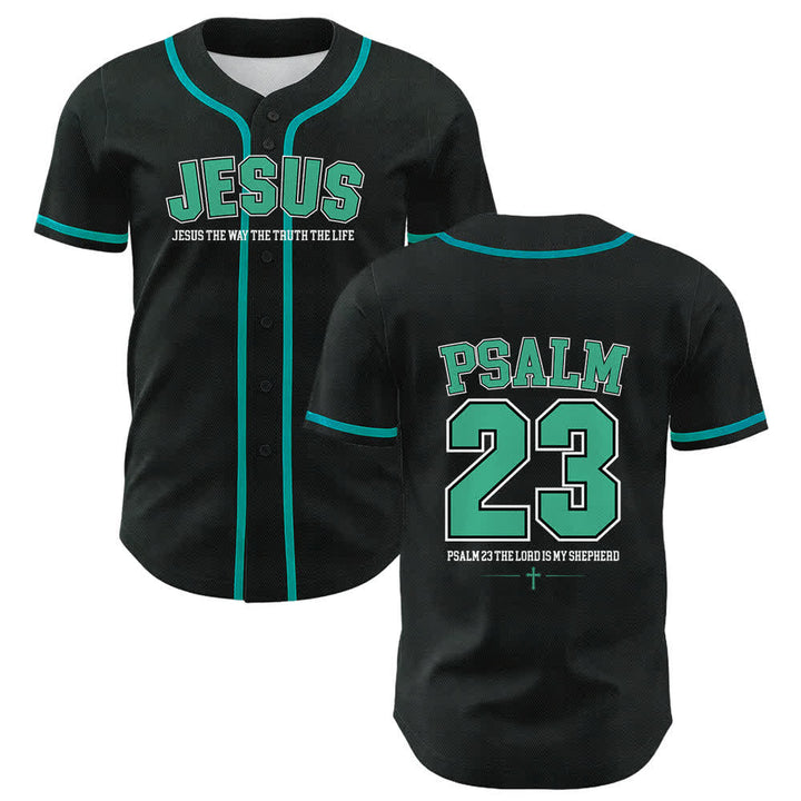 Christianartworkshop Gesù Salmo 23 Il Signore è il mio pastore Maglia da baseball unisex - Verde scuro - 5XL - image 24