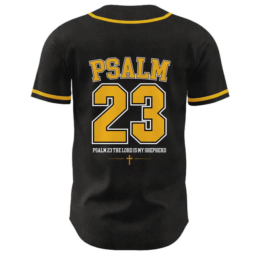 Christianartworkshop Gesù Salmo 23 Il Signore è il mio pastore Maglia da baseball unisex - image 1