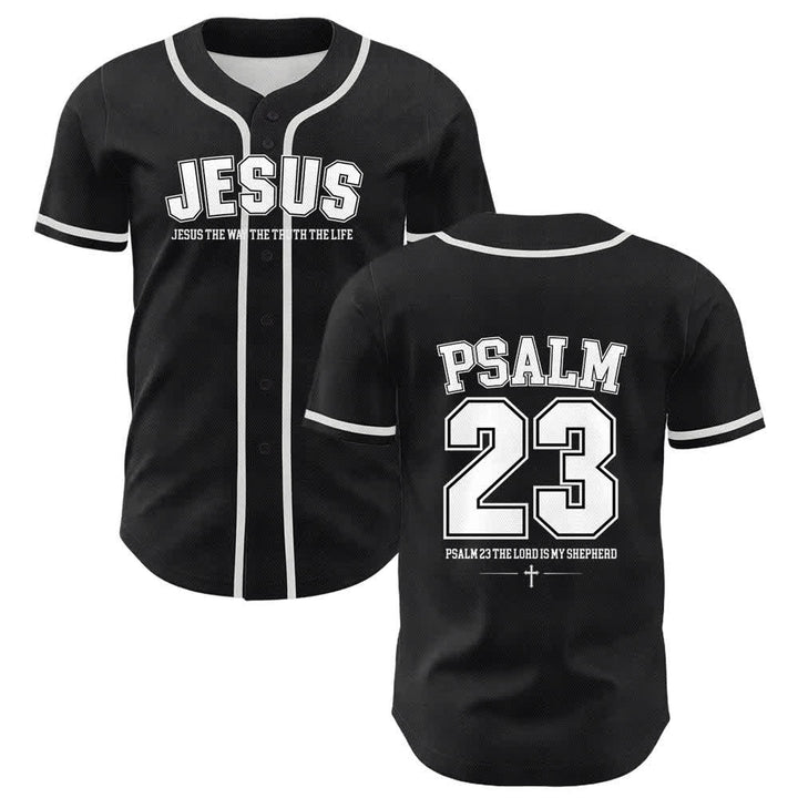 Christianartworkshop Gesù Salmo 23 Il Signore è il mio pastore Maglia da baseball unisex - Bianco - 5XL - image 6
