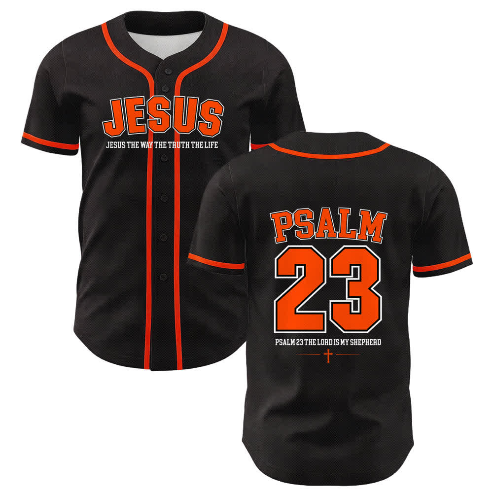 Christianartworkshop Gesù Salmo 23 Il Signore è il mio pastore Maglia da baseball unisex - Arancia - 5XL - image 15