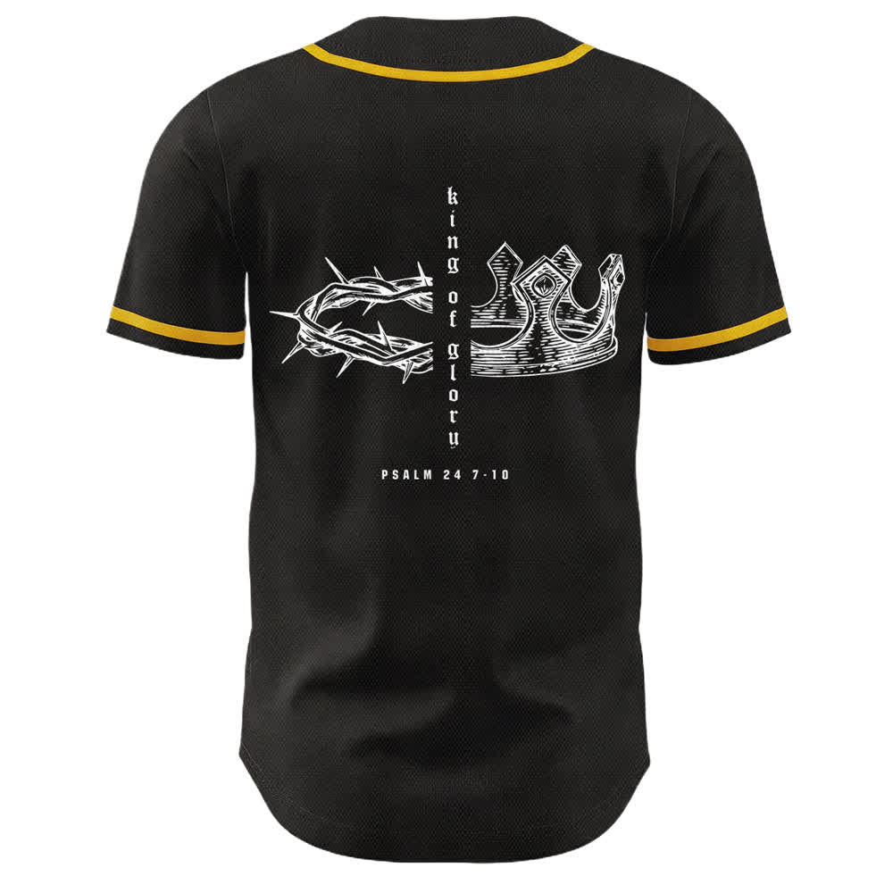 Christianartworkshop Yahweh 24 Re di Gloria Salmo 24 Maglia da baseball unisex - image 5