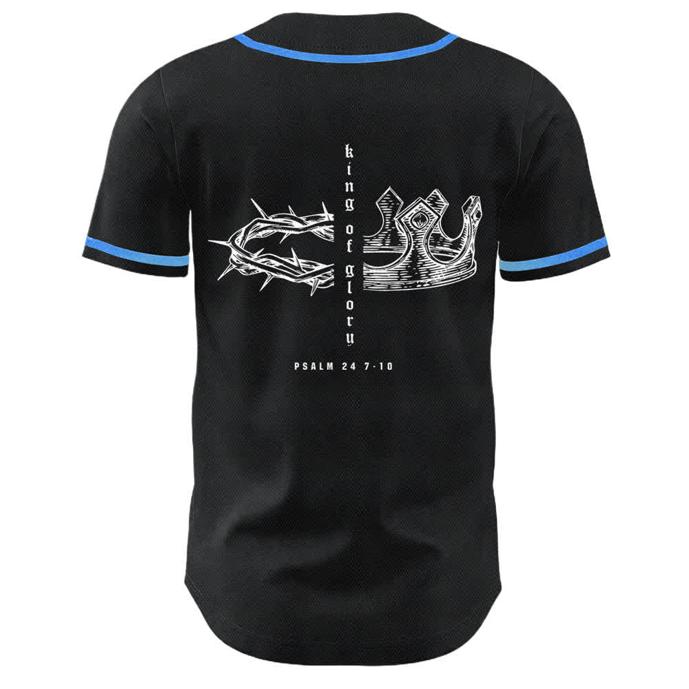 Christianartworkshop Yahweh 24 Re di Gloria Salmo 24 Maglia da baseball unisex - image 2