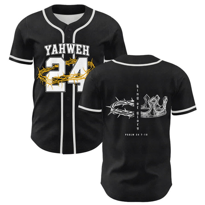 Christianartworkshop Yahweh 24 Re di Gloria Salmo 24 Maglia da baseball unisex - Bianco - 5XL - image 18