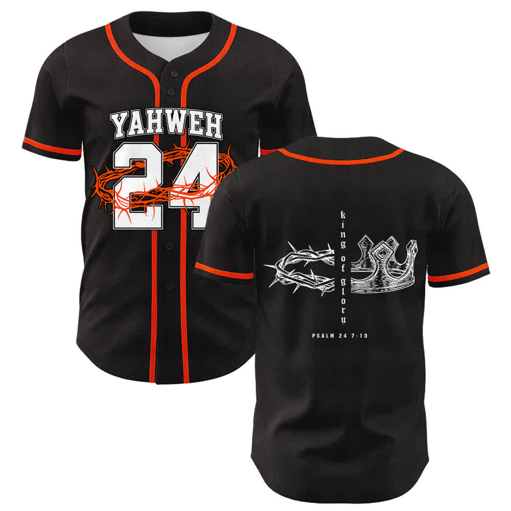 Christianartworkshop Yahweh 24 Re di Gloria Salmo 24 Maglia da baseball unisex - Arancia - 5XL - image 12