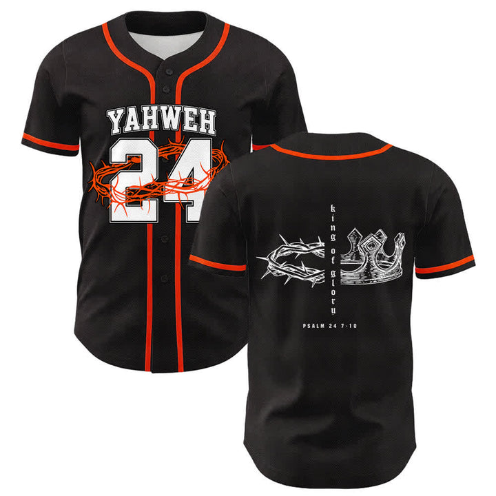 Christianartworkshop Yahweh 24 Re di Gloria Salmo 24 Maglia da baseball unisex - Arancia - 5XL - image 12