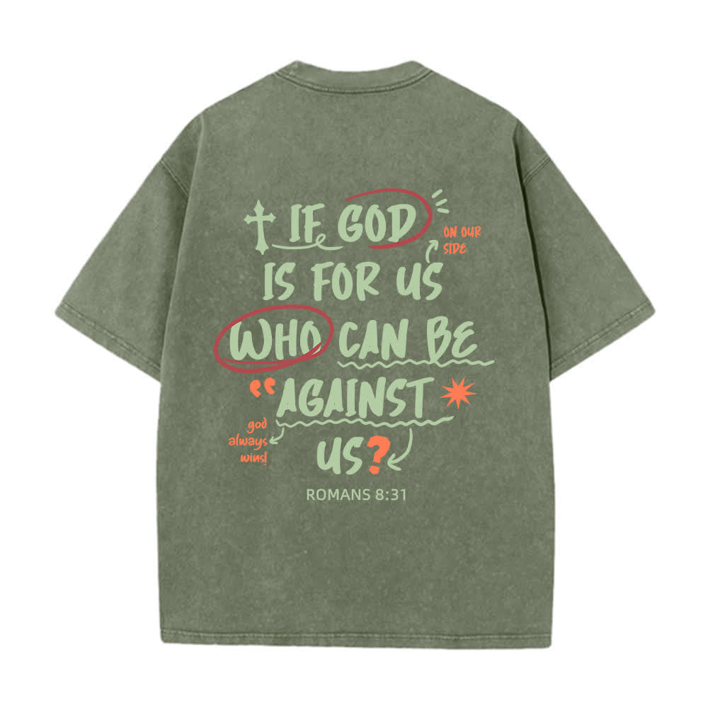 Christianartworkshop Se Dio è con noi T-shirt Boxy Washed - image 4
