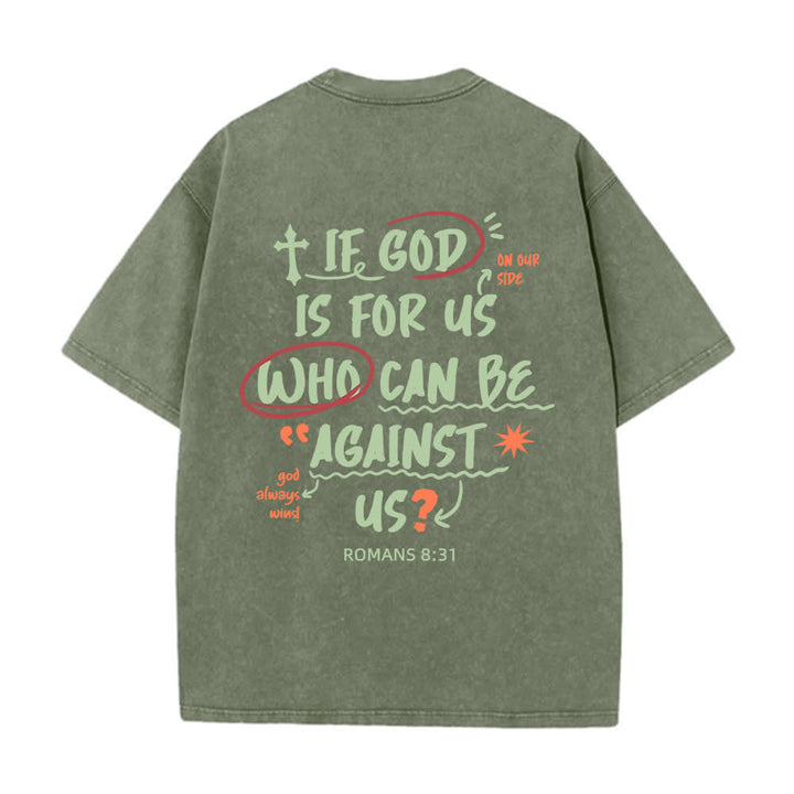 Christianartworkshop Se Dio è con noi T-shirt Boxy Washed - image 4