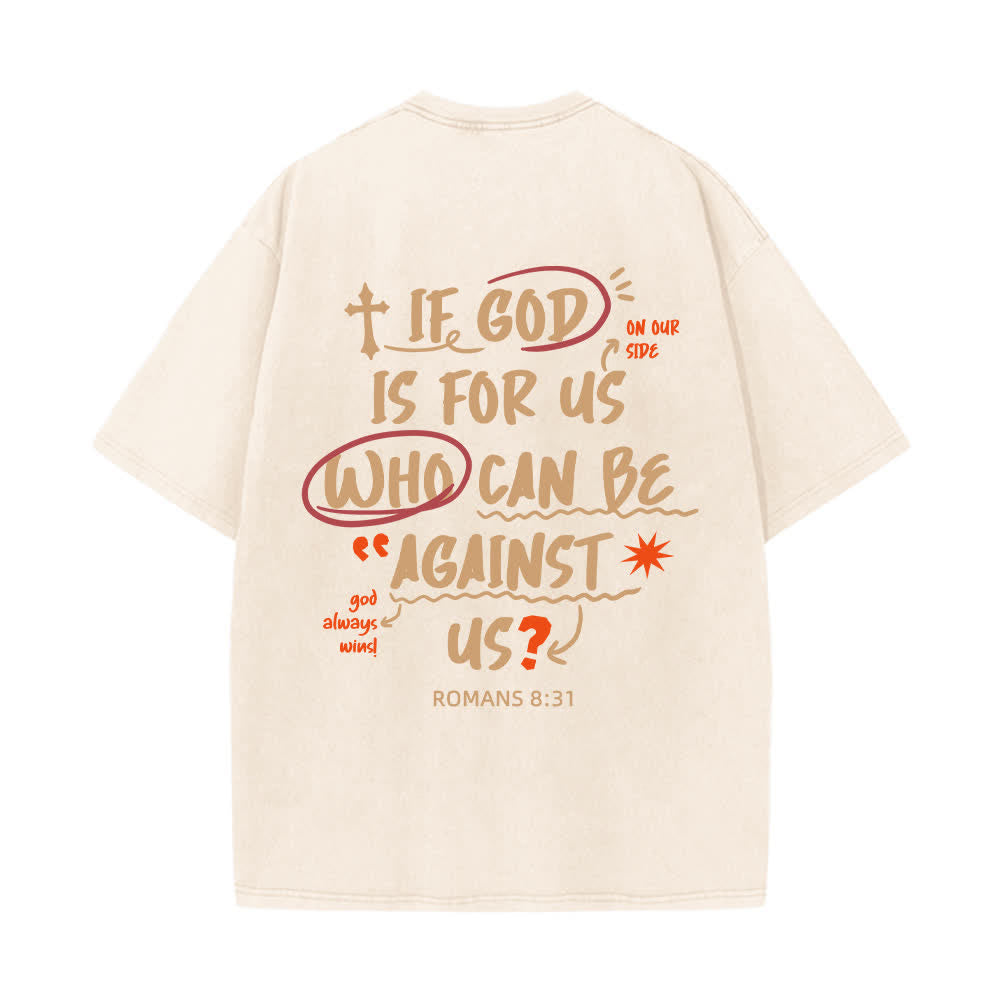 Christianartworkshop Se Dio è con noi T-shirt Boxy Washed - image 1