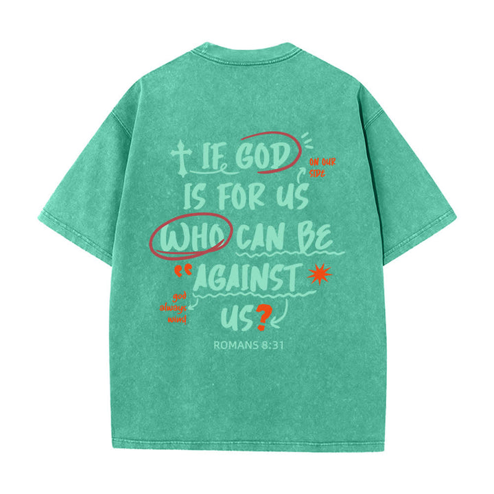 Christianartworkshop Se Dio è con noi T-shirt Boxy Washed - image 7